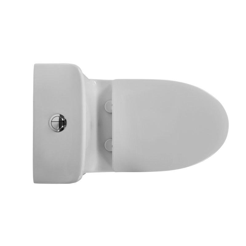 Toilette allongée en céramique, 1,1 / 1,6, blanche, confortable, siège à fermeture en douceur, et, hauteur de confort T036wt,