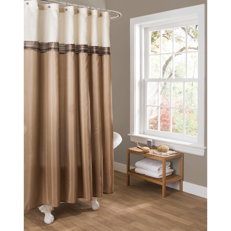 Rideau de douche Terra, Beige / Ivoire