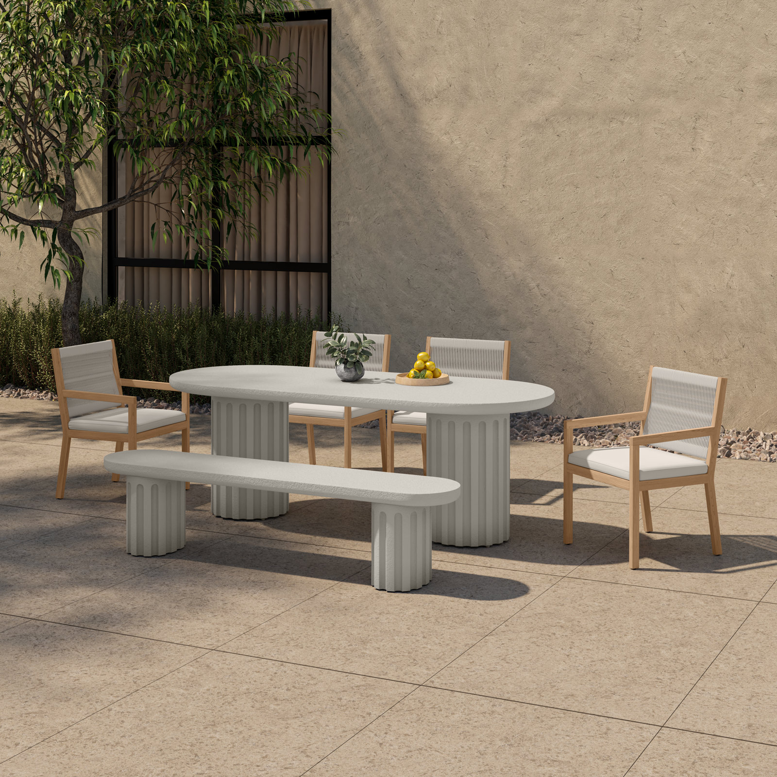 Kay 87" Patio Dining Table