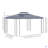 Patio Gazebo, Double Roof Outdoor Gazebo Canopy Shelter With Screen Decorate Corner Frame, For Garden, Lawn, Backyard And Deck-111463392