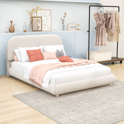 Lit plateforme tapissier Teddy