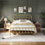 Metal Bed Frame with Vintage Headboard-440224278-435665680