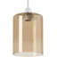 12cm H Glass Drum Lamp Shade in Amber