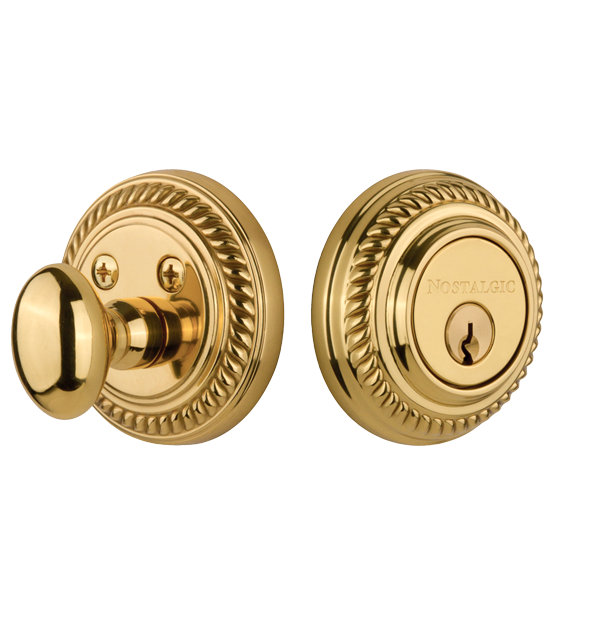 Nostalgic Warehouse Rope Rosette Single Cylinder Deadbolt Nostalgic Warehouse 