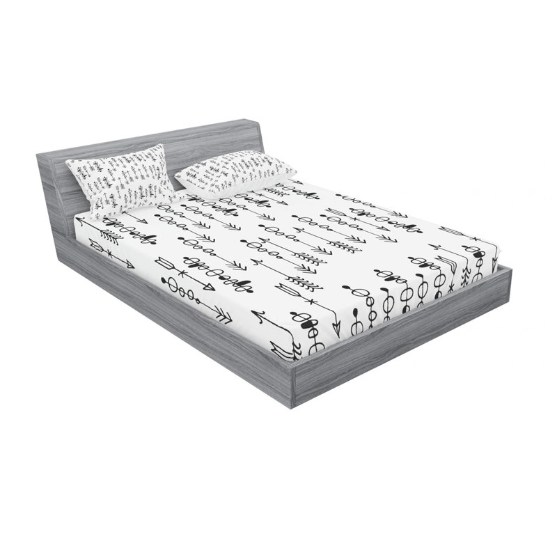 Microfiber Sheet Set, Queen Sheet Set with Fitted Sheet