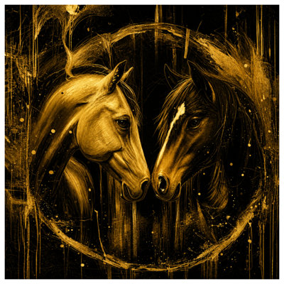 Deux couvertures de portrait de chevaux
