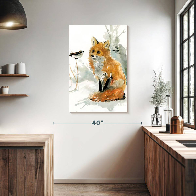 Brampt Fox And Friend, 39" H x 26" W