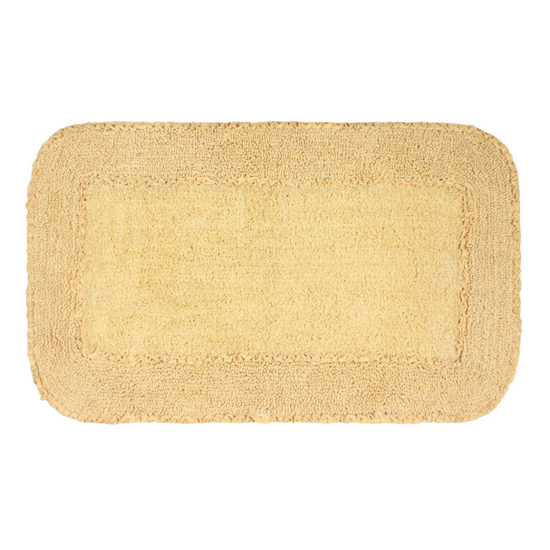 Tapis pour salle de bain Maytham, Jaune, Rectangle - l 21 po x L 34 po