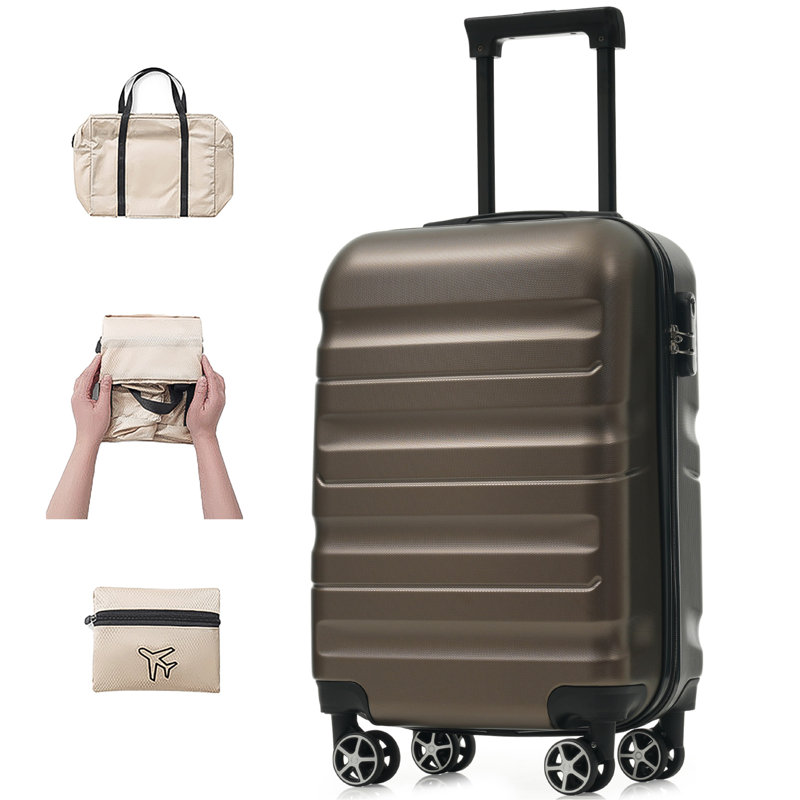 Valise de voyage légère en Hardshell en ABS avec roulettes pivotantes, ensemble de sac de voyage léger pour hommes et femmes, 20 pouces
