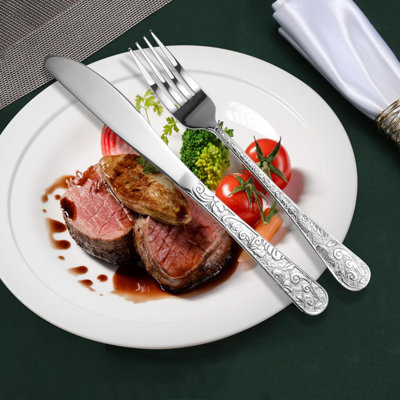 Red Barrel Studio Zan Stainless Steel Flatware Set - Service for 12