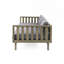 Lit de jour 3 places, structure en bois gris et coussin gris-1587664734