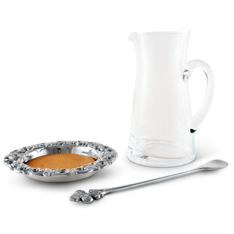 Fleur De Lis Glass Beverage Dispenser