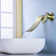 Wall-mounted widespread bathroom faucet with single handle design for bathroom sinks and bathtubs