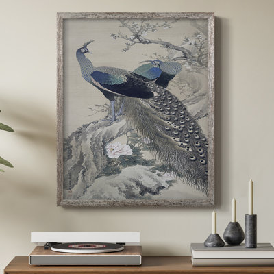Reproduction encadrée vintage avec imprimé d'animaux XXXVI - bois massif