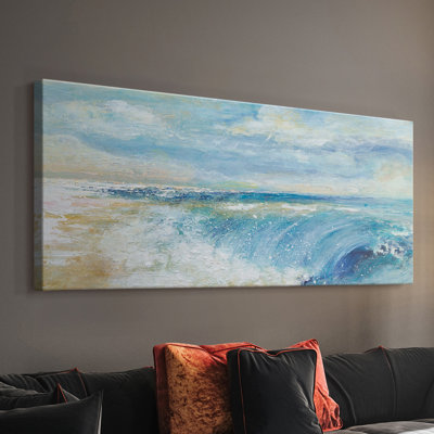 La vague parfaite - Toile tendue avec châssis - Prêt à accrocher