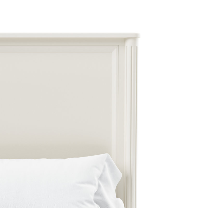 Vinesha Panel Bed, White, King