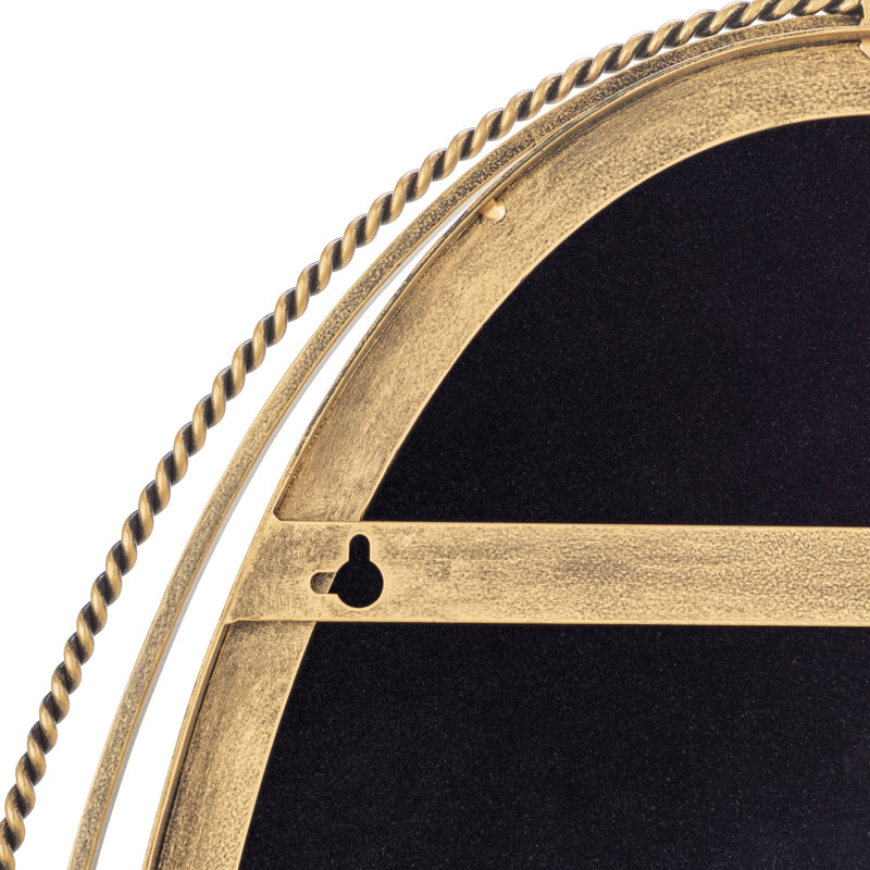 Medium Oval Gold Iron Accent Mirror