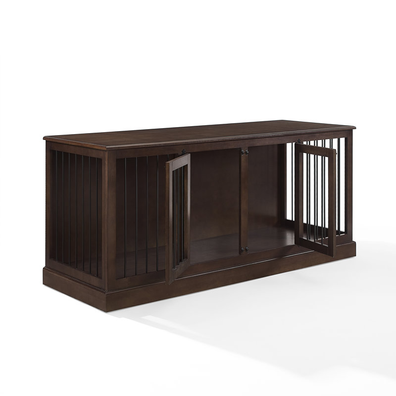 Arshveer Wood Furniture Style Crate with 2 Doors, Brown