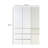 Ely Closet Cabinet Set, Mirrored Front, 7 Drawers, 71 Inch, White Wood