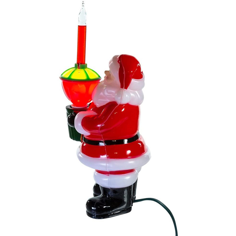 Kurt Adler 7-Inch Injection Mold Santa Bubble Light Tabletop Decoration