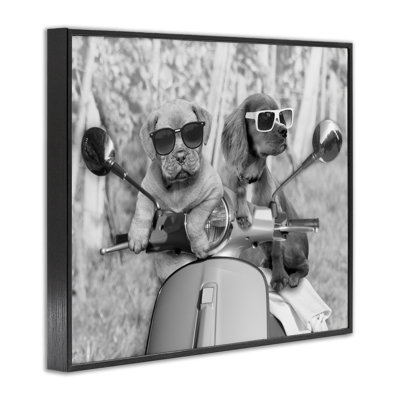 «Puppy Moto Riding Buddies», estampe numérique, conception de Marcus Prime