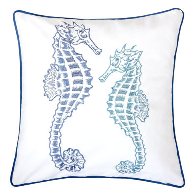 Oreiller bleu / spa hippocampes