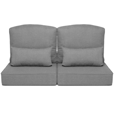 Ensemble de coussins de siège / dossier d'extérieur l 24 po x P 24 po x H 5,5 po avec coussin