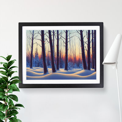 XH1022-10217X Winter Forest Sunrise Vol.3 1 Piece Single Picture Frame Painting