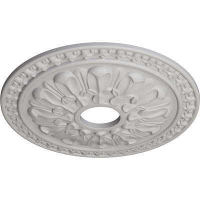 Médaillon de plafond Endurathane, diamètre extérieur de 18 po x P 3 1/2 po x P 1 3/8 po (convient aux auvents jusqu'à 3 1/2 po), finition hamamélis peinte à la main