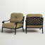 Chaise de patio avec coussins Frazee