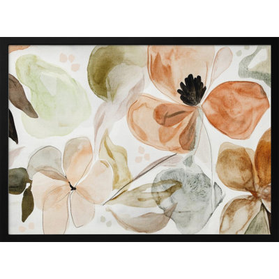 "Earthybloomno6", art mural texturé encadré