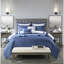 Couette King/King bleu marine - Ensemble de literie de luxe 8 pièces en microfibre douce brossée, comprenant une couette, des taies d'oreiller et des oreillers pour une chambre élégante.