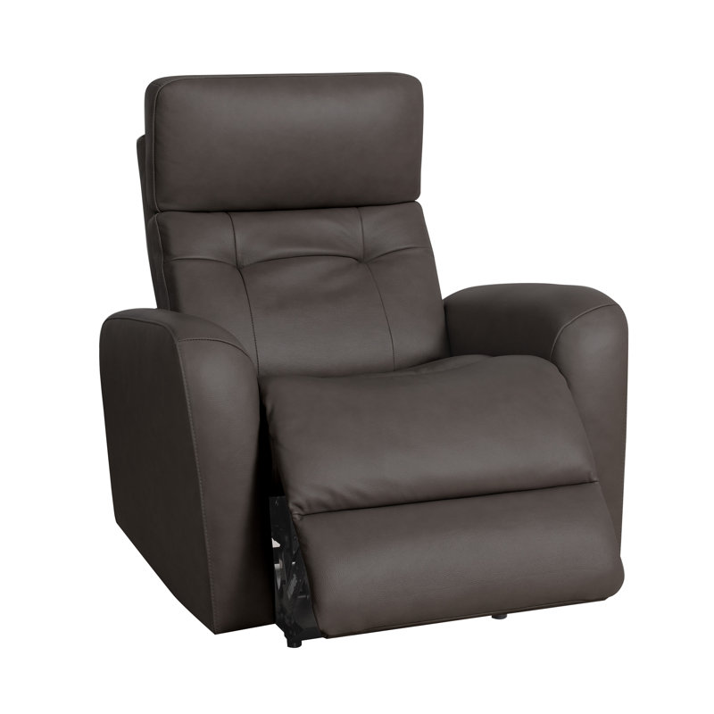 Fauteuil inclinable électrique en cuir véritable Emaad, Brun