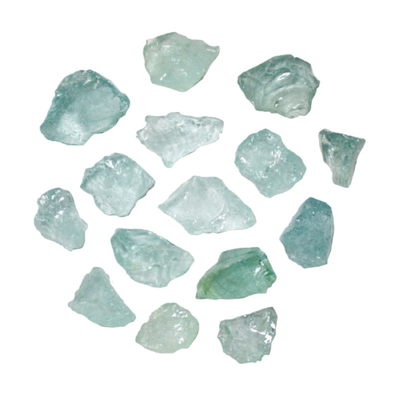 Aqua Recycled Glass Fire Pit Filler, 10 Pounds