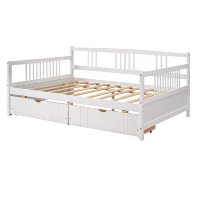 Daybed Wood Bed With Two Drawers