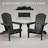 Set of 4 Solid Wood Folding Adirondack Chairs, Outdoor Lounge Patio Chairs for Garden, Lawn & Backyard-279451871