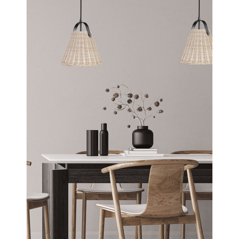 Luminaire suspendu 1 lumière Shenandoah, Noir mat