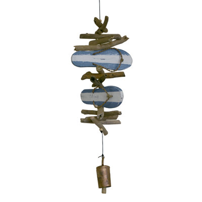 Weather Resistant Wood Abstract Wind Chime