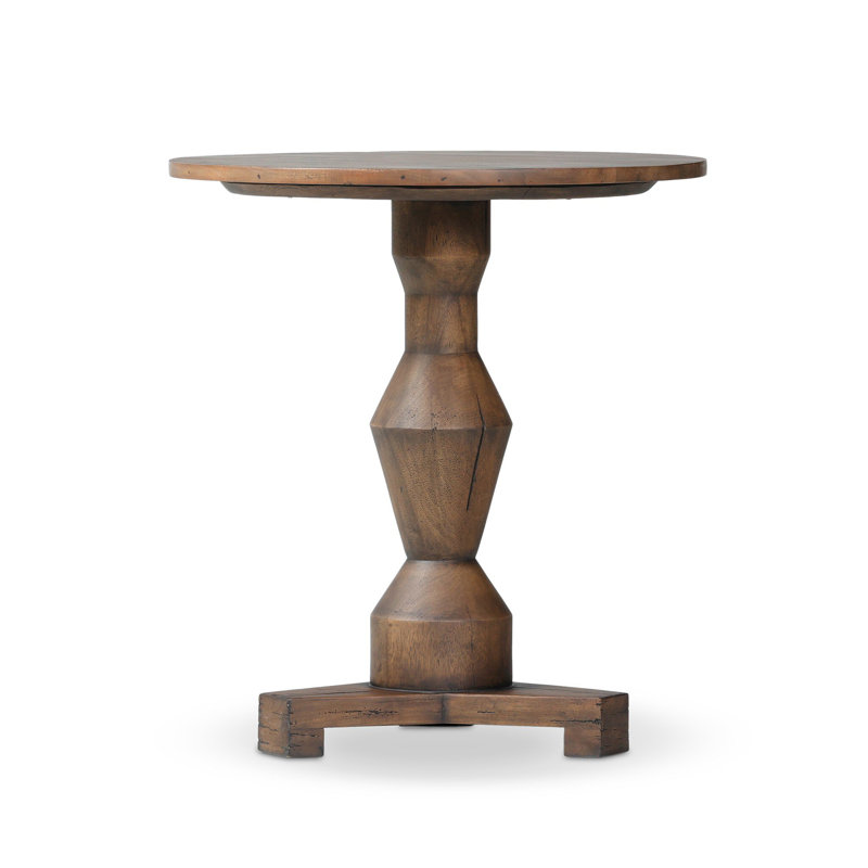Kernersville Solid Wood End Table, Aged Belgium Bleach