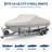 Heavy Duty 600D V-Hull Boat Cover for 16-18.5 Ft Fishing Boats, Trailerable Waterproof Oxford Fabric with 11 Adjustable Straps, Reinforced Seams & Storage Bag