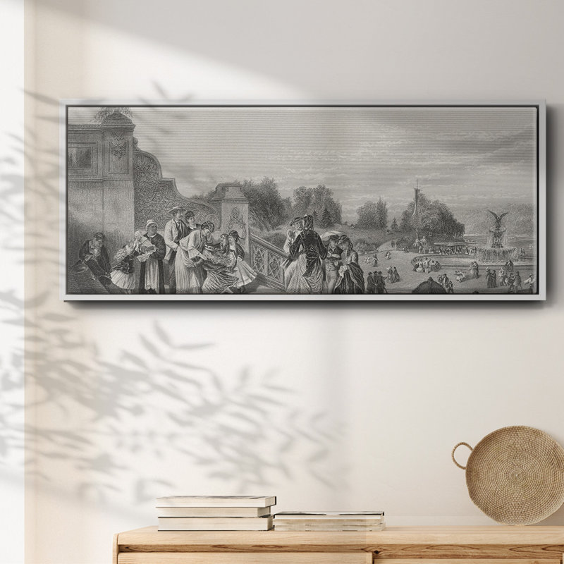 The Terrace, Central Park - toile encadrée, H 8 po x l 20 po