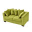 Siège moderne en velours à 2 places avec accoudoirs carrés et clous argentés, sièges à ressorts ensachés confortables, housses de coussin amovibles revêtues d'un design contemporain, décoration à clous pour accoudoirs, bois massif-1561041210