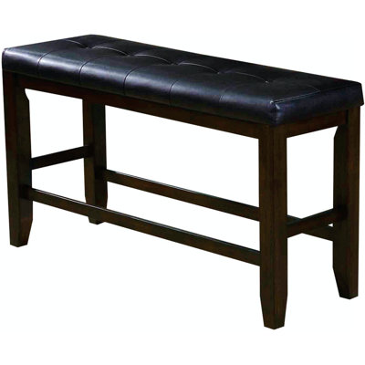 Nottingham Black and Espresso Counter Height Bench