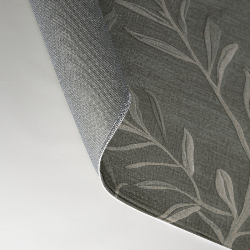Tapis d'intérieur et d'extérieur gris Botanical, Rectangulaire 3 pi x 5 pi