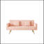 Canapé-lit pliant moderne en velours 71,26 po Quiniya avec deux coussins décoratifs pour le salon-784467040