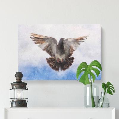 Flying Pigeon Painting - Wrapped Canvas