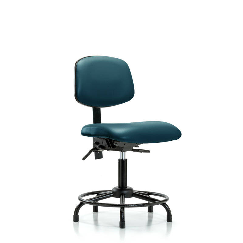 Chaise de travail, Bleu marine, Patins, Non inclinable inclus