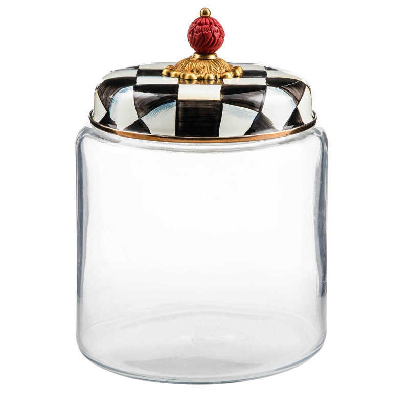 Courtly Check® Kitchen Canister, 9.5" H x 7" W x 7" D
