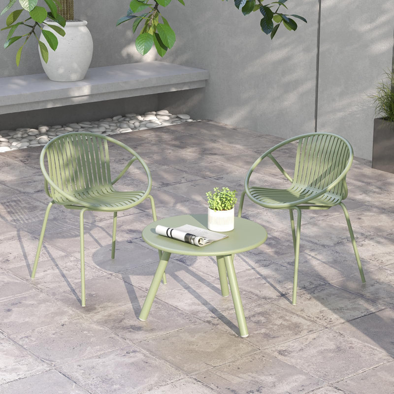 Patio Dining Set with, Green