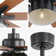 Ceiling Fan With 6 Speed Wind 8 Dual Colours Blades Remote Control Reversible DC Motor With Light